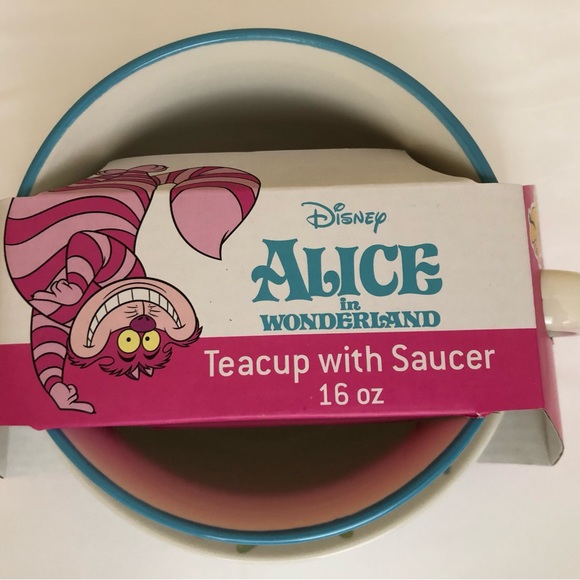 Disney Alice In Wonderland Spring Floral 16oz Teacup with Saucer NWT - Picture 5 of 13